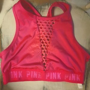 Pink sports bra